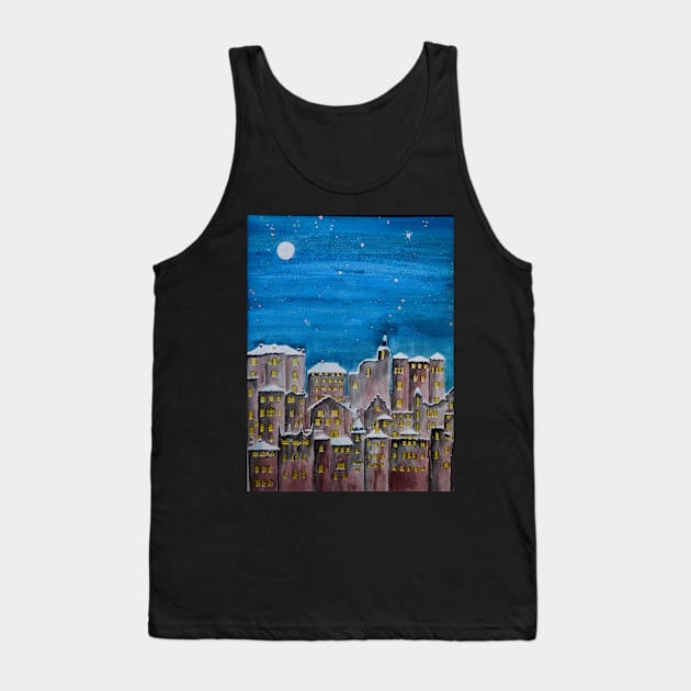 Winter City Tank Top by FrancesArt